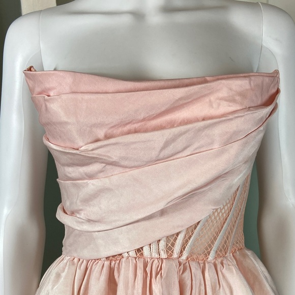 Floral Strapless Dress in Pink - Picture 3 of 16